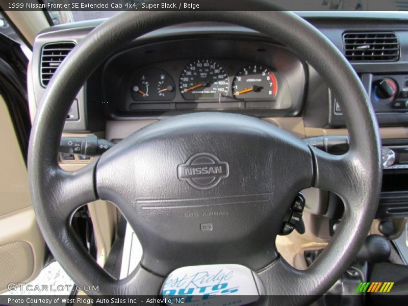 Super Black / Beige 1999 Nissan Frontier SE Extended Cab 4x4