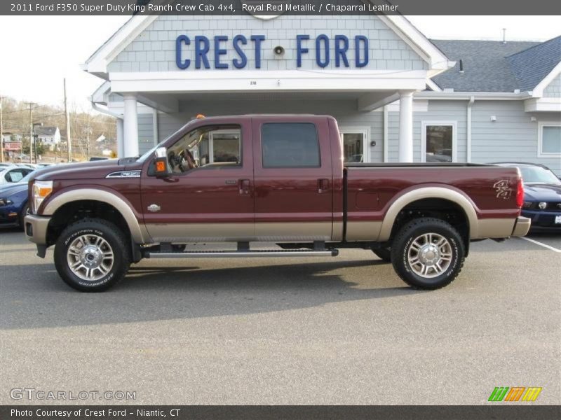Royal Red Metallic / Chaparral Leather 2011 Ford F350 Super Duty King Ranch Crew Cab 4x4