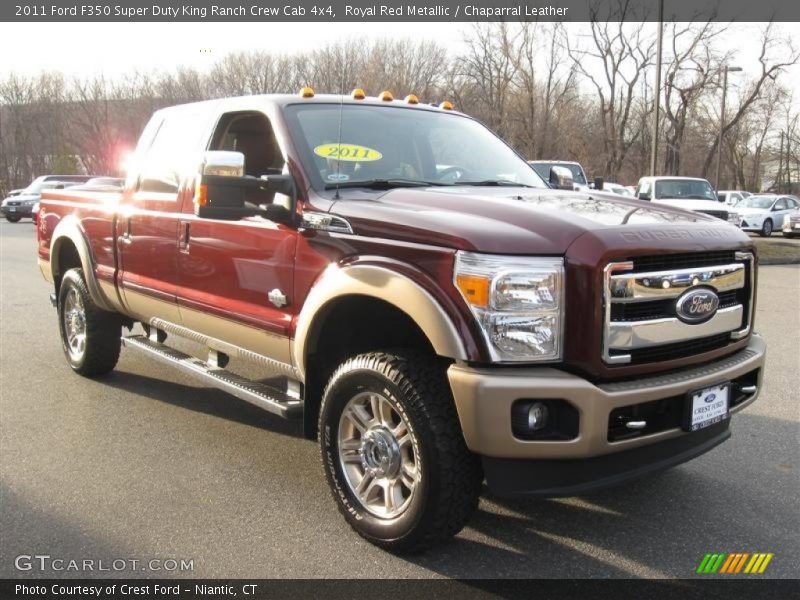 Royal Red Metallic / Chaparral Leather 2011 Ford F350 Super Duty King Ranch Crew Cab 4x4