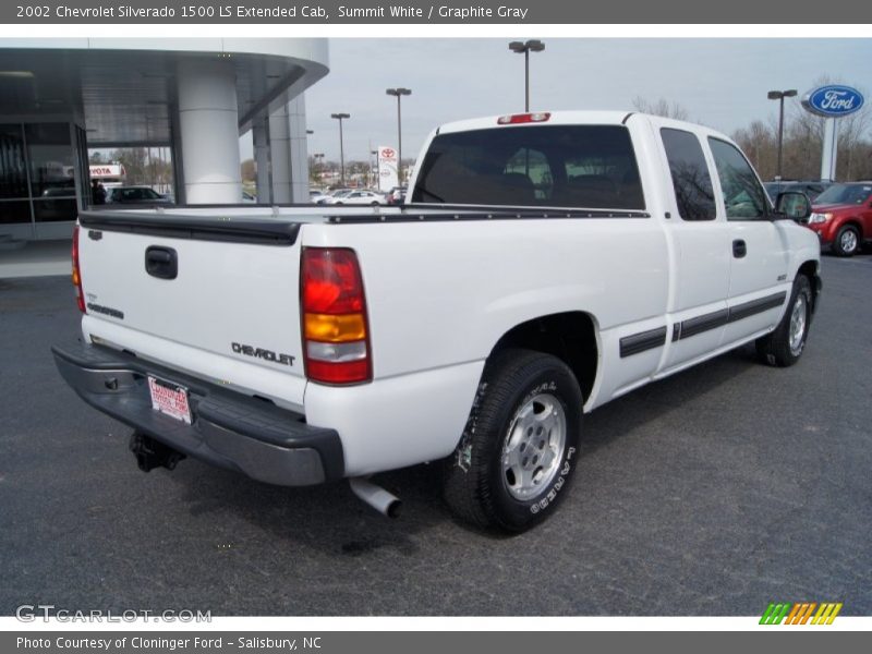 Summit White / Graphite Gray 2002 Chevrolet Silverado 1500 LS Extended Cab