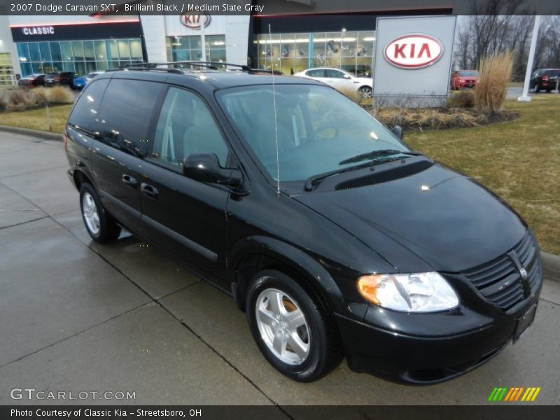 Brilliant Black / Medium Slate Gray 2007 Dodge Caravan SXT