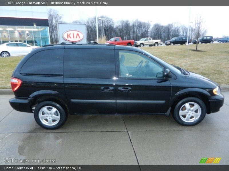 Brilliant Black / Medium Slate Gray 2007 Dodge Caravan SXT