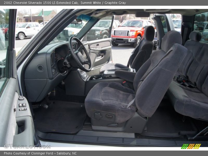 Summit White / Graphite Gray 2002 Chevrolet Silverado 1500 LS Extended Cab