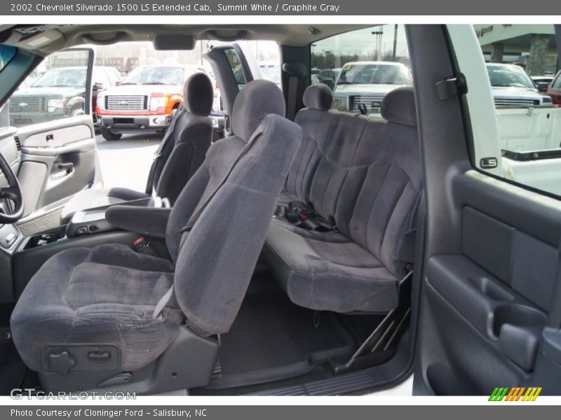 Summit White / Graphite Gray 2002 Chevrolet Silverado 1500 LS Extended Cab