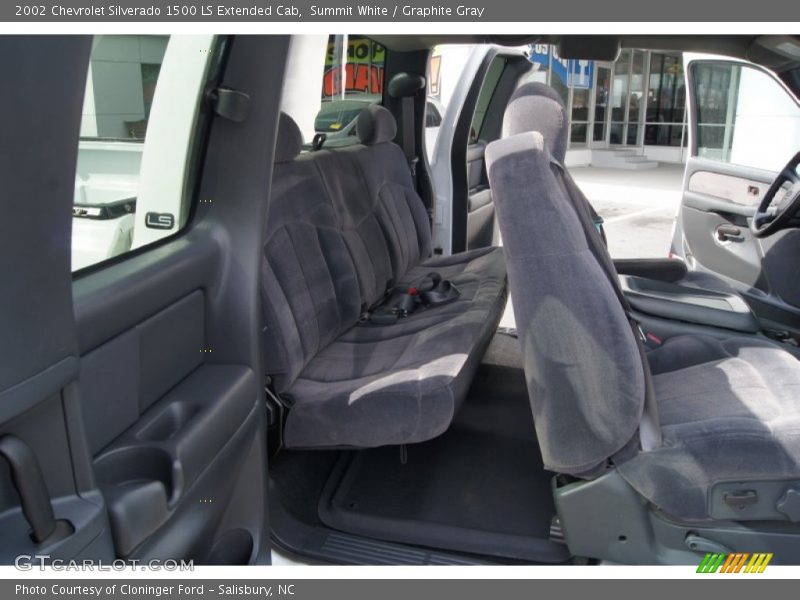 Summit White / Graphite Gray 2002 Chevrolet Silverado 1500 LS Extended Cab
