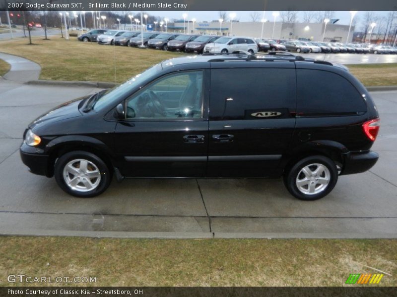 Brilliant Black / Medium Slate Gray 2007 Dodge Caravan SXT