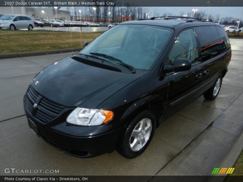Brilliant Black / Medium Slate Gray 2007 Dodge Caravan SXT