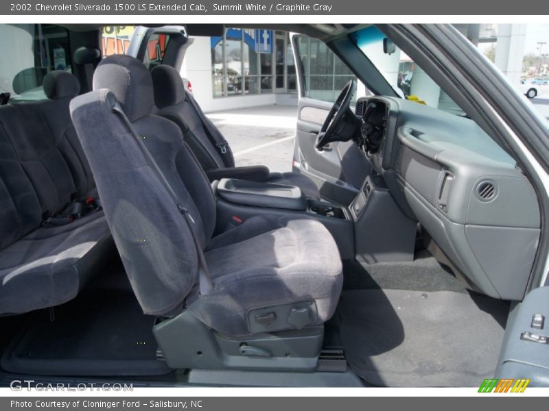 Summit White / Graphite Gray 2002 Chevrolet Silverado 1500 LS Extended Cab