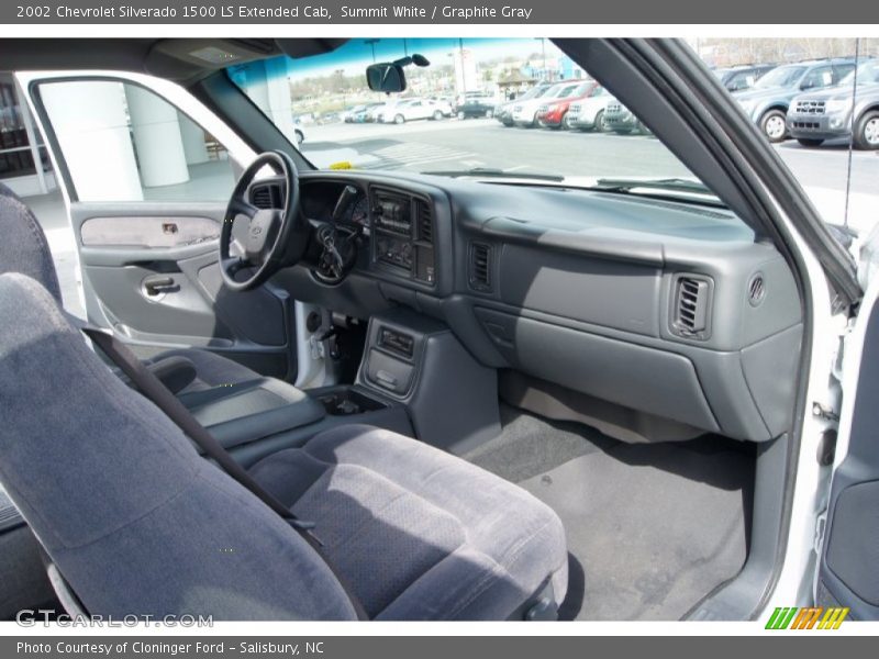 Summit White / Graphite Gray 2002 Chevrolet Silverado 1500 LS Extended Cab