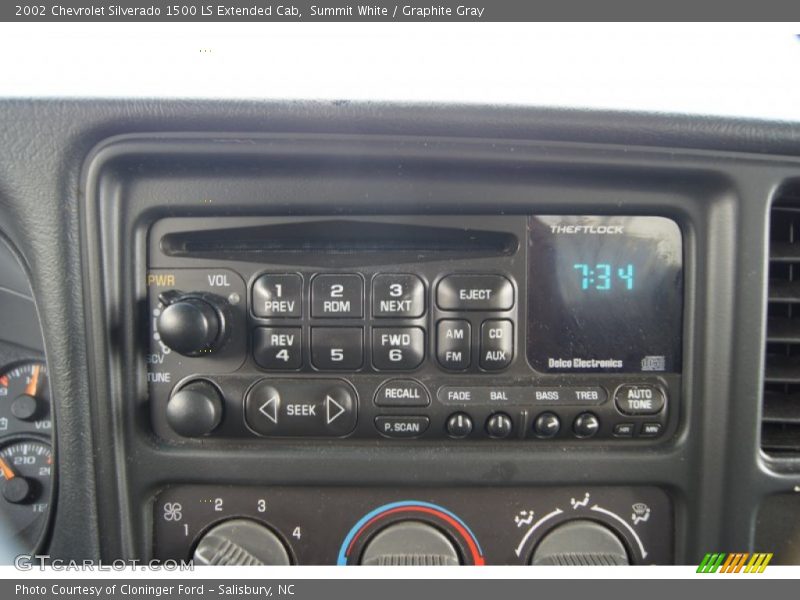 Summit White / Graphite Gray 2002 Chevrolet Silverado 1500 LS Extended Cab