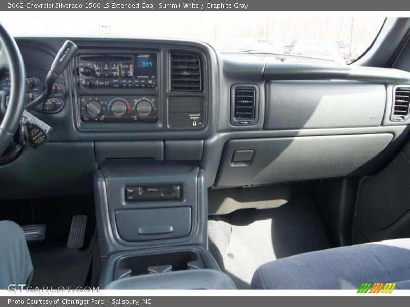 Summit White / Graphite Gray 2002 Chevrolet Silverado 1500 LS Extended Cab