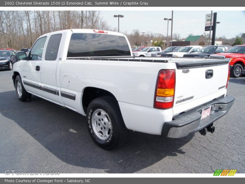 Summit White / Graphite Gray 2002 Chevrolet Silverado 1500 LS Extended Cab