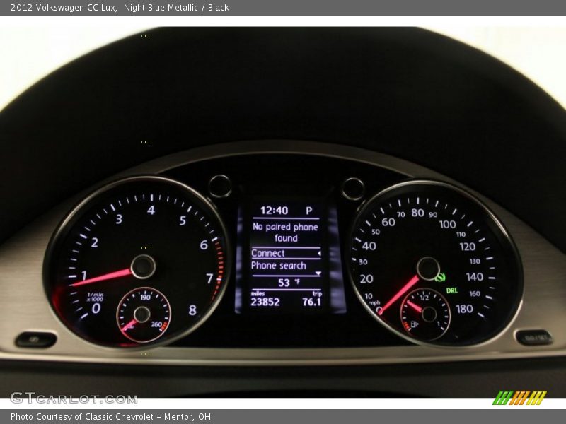 Night Blue Metallic / Black 2012 Volkswagen CC Lux