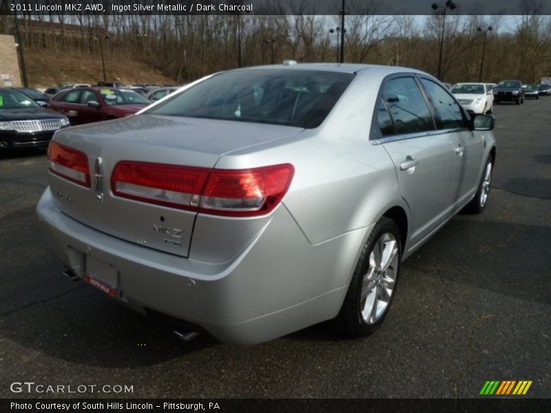 Ingot Silver Metallic / Dark Charcoal 2011 Lincoln MKZ AWD