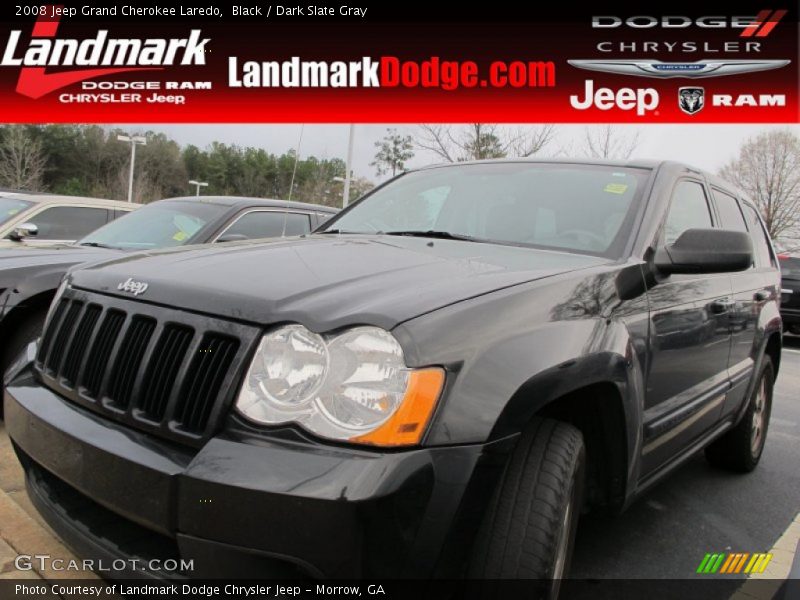 Black / Dark Slate Gray 2008 Jeep Grand Cherokee Laredo