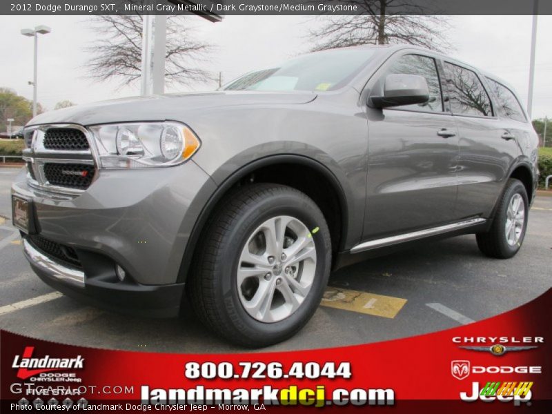 Mineral Gray Metallic / Dark Graystone/Medium Graystone 2012 Dodge Durango SXT