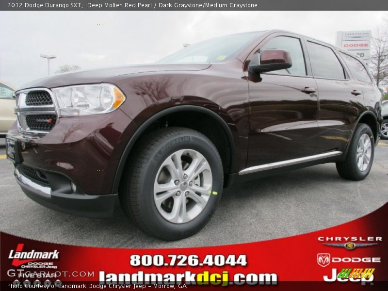 Deep Molten Red Pearl / Dark Graystone/Medium Graystone 2012 Dodge Durango SXT
