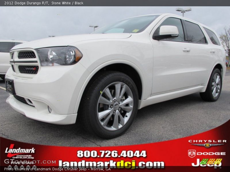 Stone White / Black 2012 Dodge Durango R/T