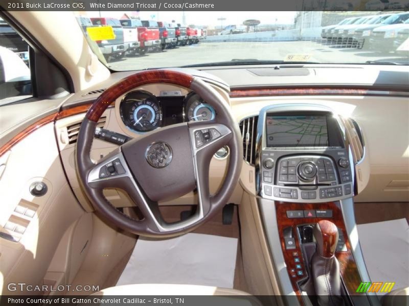 White Diamond Tricoat / Cocoa/Cashmere 2011 Buick LaCrosse CXS