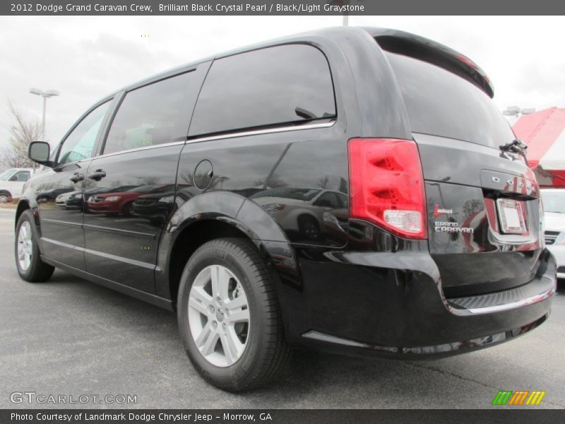 Brilliant Black Crystal Pearl / Black/Light Graystone 2012 Dodge Grand Caravan Crew