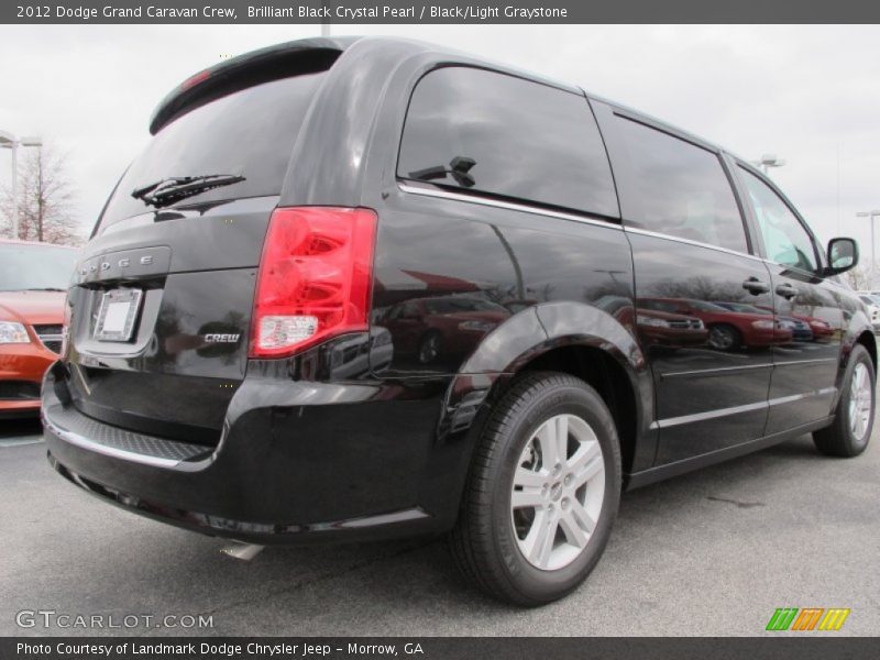 Brilliant Black Crystal Pearl / Black/Light Graystone 2012 Dodge Grand Caravan Crew