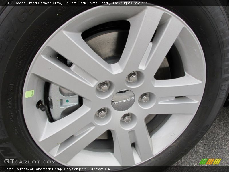Brilliant Black Crystal Pearl / Black/Light Graystone 2012 Dodge Grand Caravan Crew