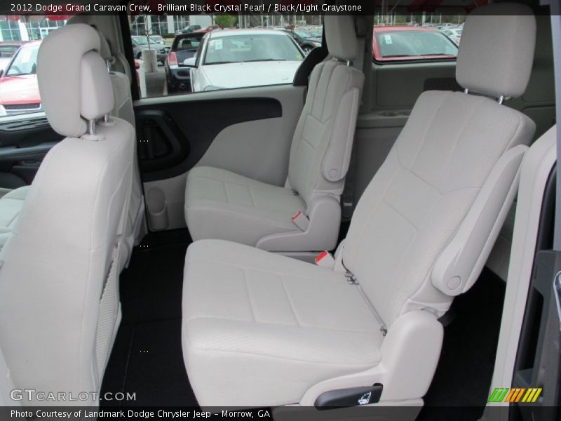Brilliant Black Crystal Pearl / Black/Light Graystone 2012 Dodge Grand Caravan Crew
