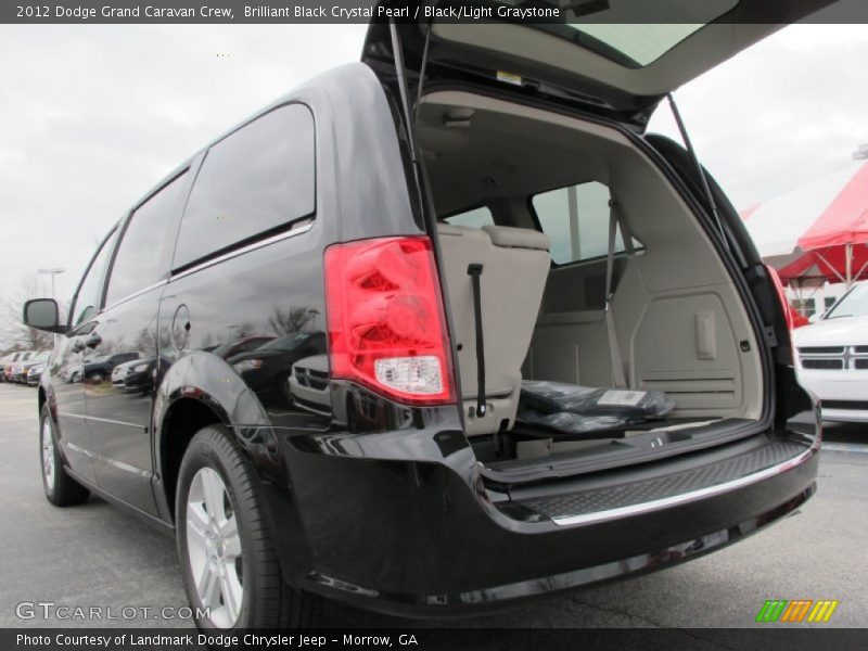 Brilliant Black Crystal Pearl / Black/Light Graystone 2012 Dodge Grand Caravan Crew