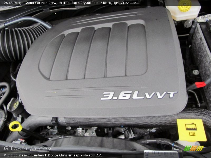 Brilliant Black Crystal Pearl / Black/Light Graystone 2012 Dodge Grand Caravan Crew