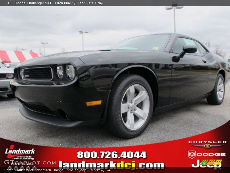 Pitch Black / Dark Slate Gray 2012 Dodge Challenger SXT