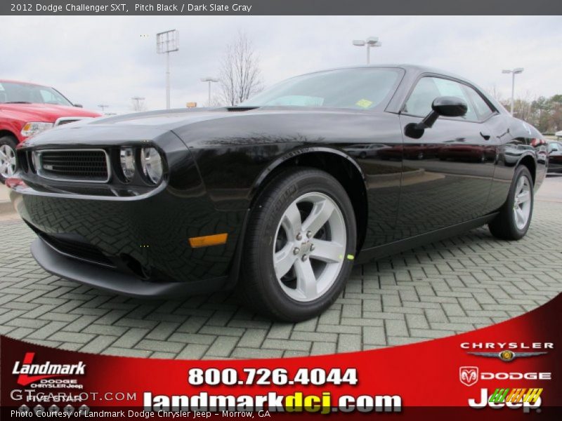 Pitch Black / Dark Slate Gray 2012 Dodge Challenger SXT