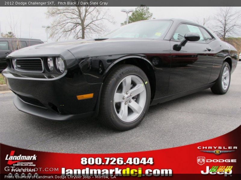 Pitch Black / Dark Slate Gray 2012 Dodge Challenger SXT