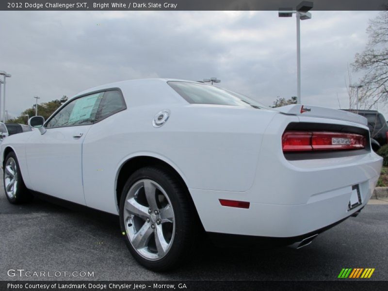 Bright White / Dark Slate Gray 2012 Dodge Challenger SXT