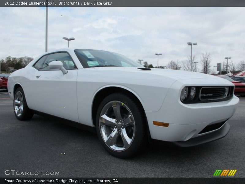 Bright White / Dark Slate Gray 2012 Dodge Challenger SXT