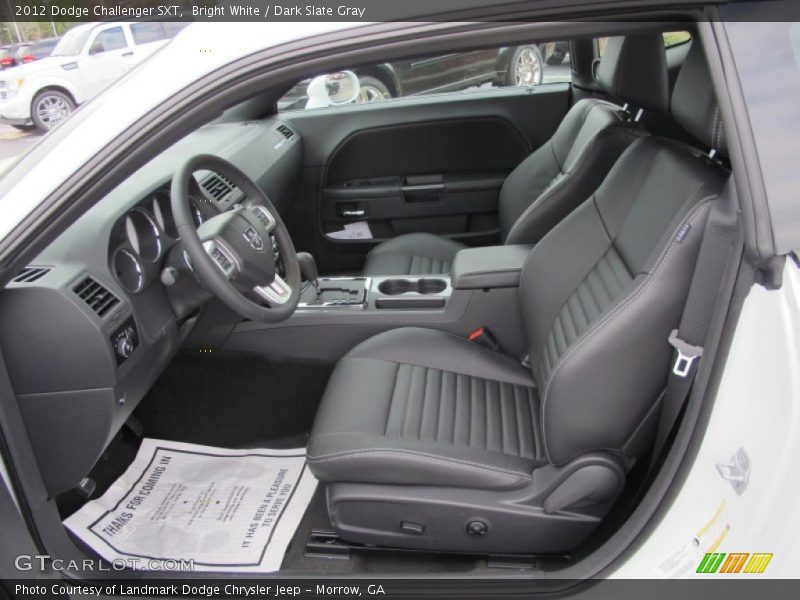 Bright White / Dark Slate Gray 2012 Dodge Challenger SXT