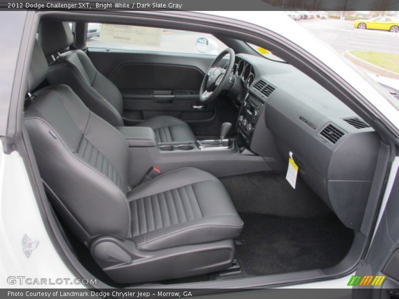 Bright White / Dark Slate Gray 2012 Dodge Challenger SXT