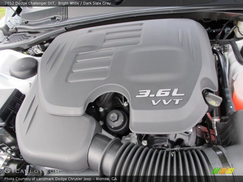Bright White / Dark Slate Gray 2012 Dodge Challenger SXT