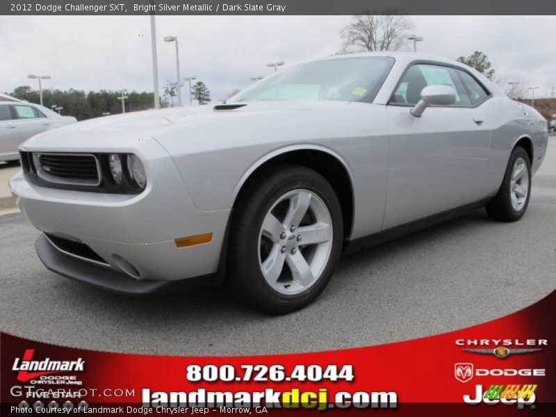 Bright Silver Metallic / Dark Slate Gray 2012 Dodge Challenger SXT