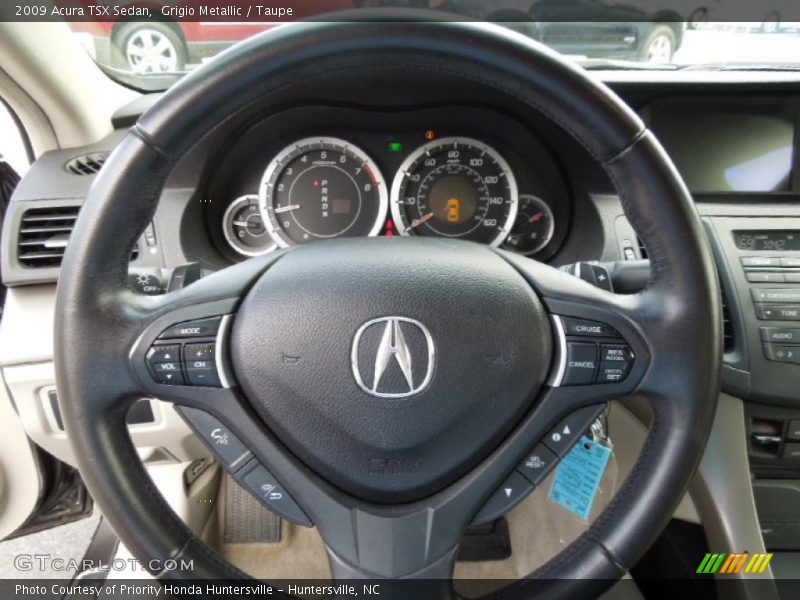 Grigio Metallic / Taupe 2009 Acura TSX Sedan