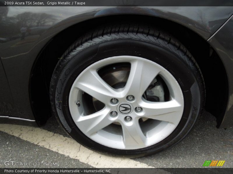 Grigio Metallic / Taupe 2009 Acura TSX Sedan