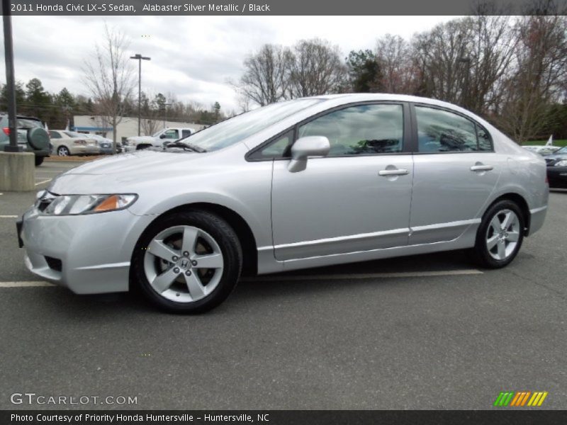 Alabaster Silver Metallic / Black 2011 Honda Civic LX-S Sedan