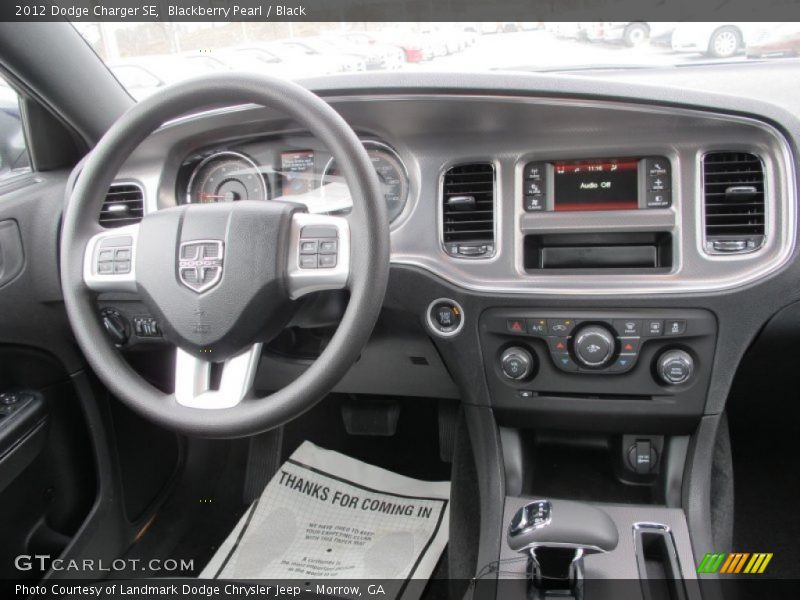 Blackberry Pearl / Black 2012 Dodge Charger SE