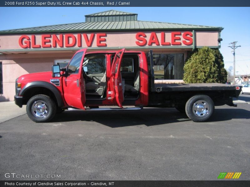 Red / Camel 2008 Ford F250 Super Duty XL Crew Cab 4x4 Chassis