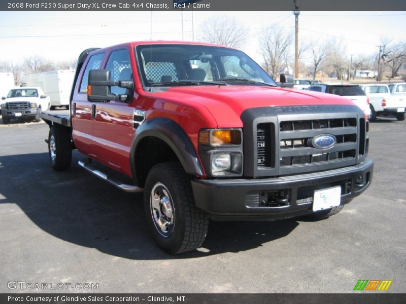 Red / Camel 2008 Ford F250 Super Duty XL Crew Cab 4x4 Chassis