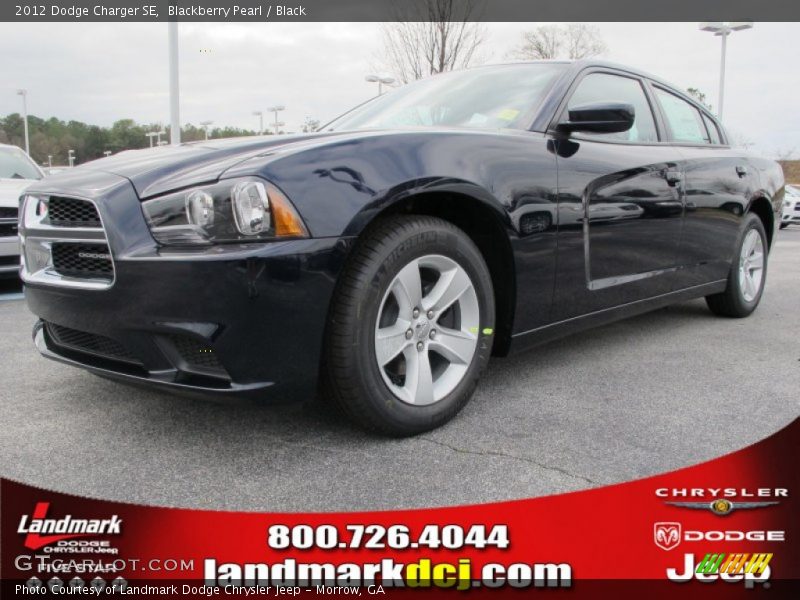 Blackberry Pearl / Black 2012 Dodge Charger SE