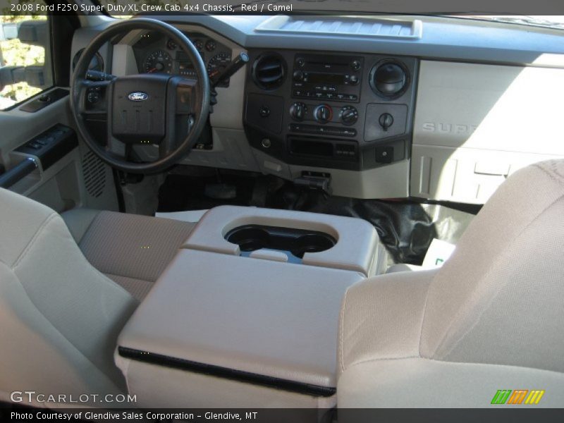Red / Camel 2008 Ford F250 Super Duty XL Crew Cab 4x4 Chassis