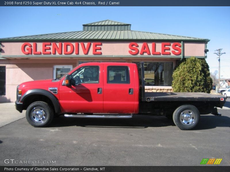 Red / Camel 2008 Ford F250 Super Duty XL Crew Cab 4x4 Chassis