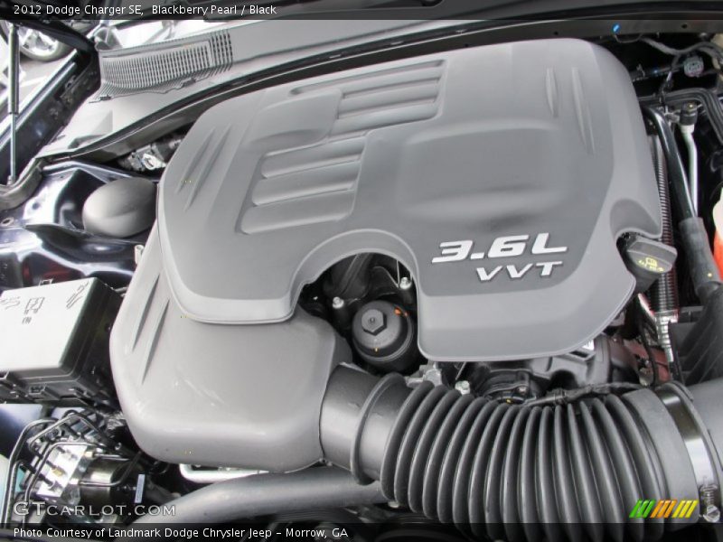 Blackberry Pearl / Black 2012 Dodge Charger SE