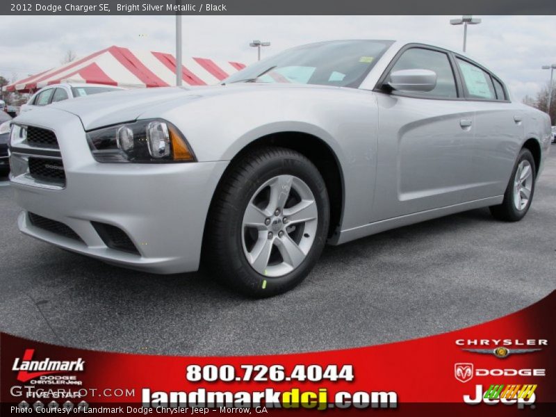 Bright Silver Metallic / Black 2012 Dodge Charger SE