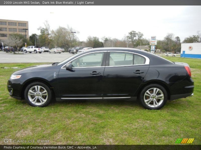Dark Ink Blue Metallic / Light Camel 2009 Lincoln MKS Sedan